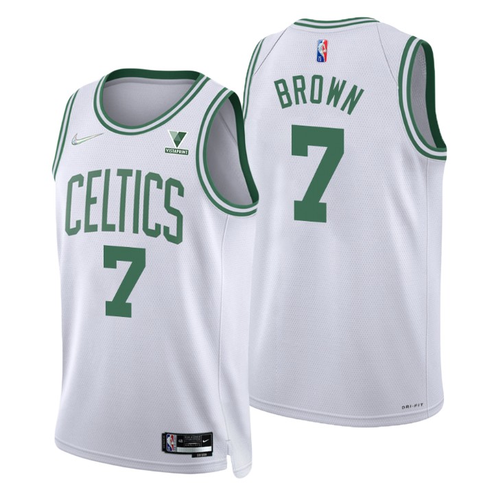 Men's Boston Celtics Jaylen Brown #7 Diamond 75th Anniversary Association Jersey 2401HQFP